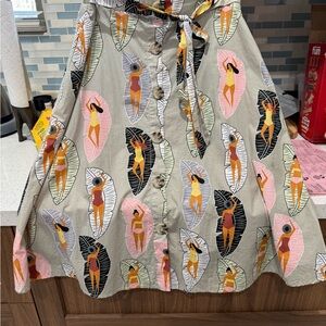 Eva Franco Multicolor A-Line Skirt